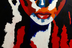 1989 Vrouw in palletmes