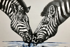 2525 Twee Zebra's - Verkocht