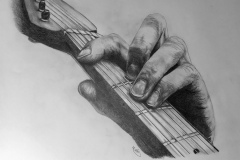 2907 Gitaarspeler tekening